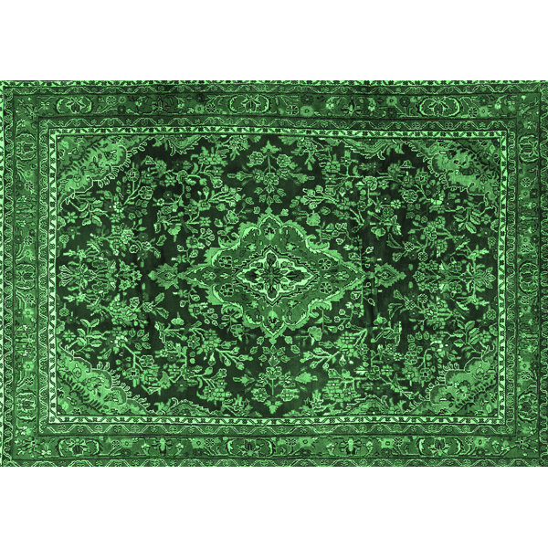 Canora Grey Kashi Machine Woven / Power Loomed Green/Grey Rug Wayfair